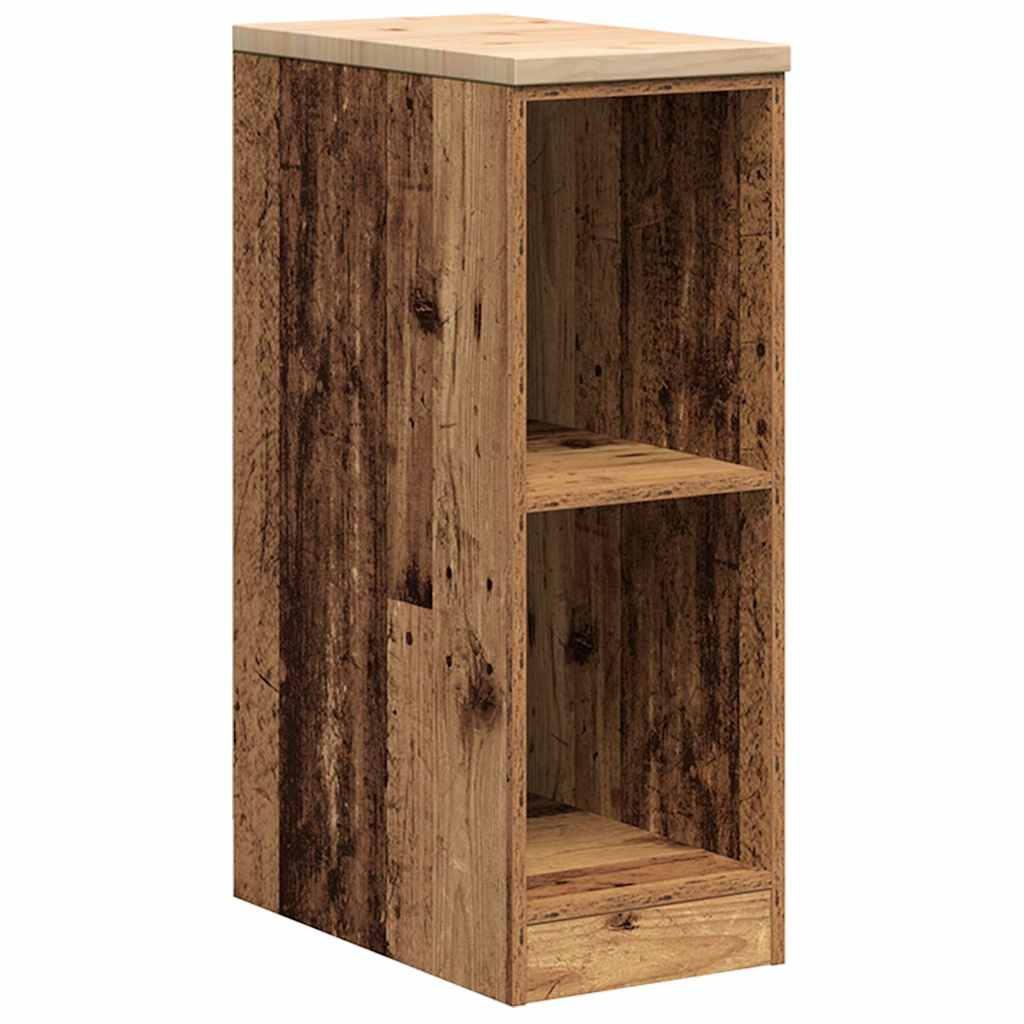 Autotallin Säilytyskaappi Vanha Puu 30X51X85 Cm Täysi Mänty