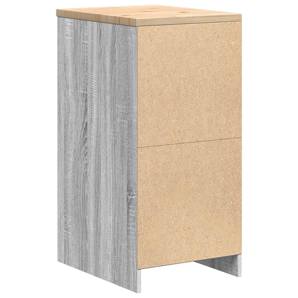 Autotallin Säilytyskaappi Harmaa Sonoma 40X51X85 Cm Täysi Mänty