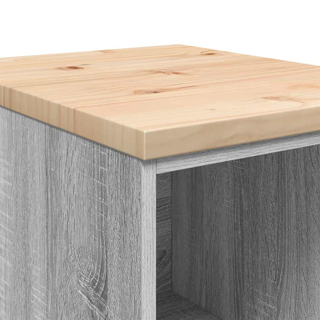 Autotallin Säilytyskaappi Harmaa Sonoma 40X51X85 Cm Täysi Mänty