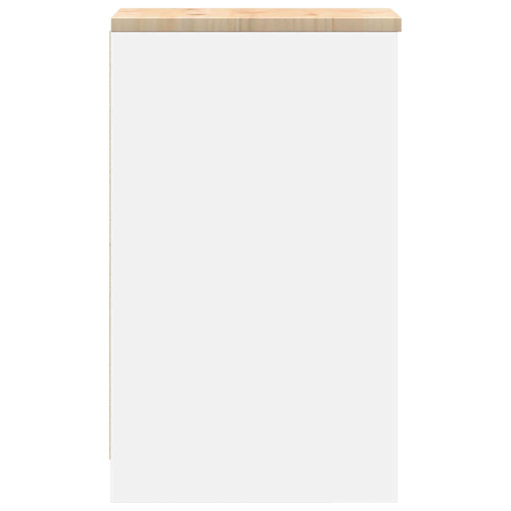 Autotallin Säilytyskaappi Valkoinen 30X51X85 Cm Täysi Mänty