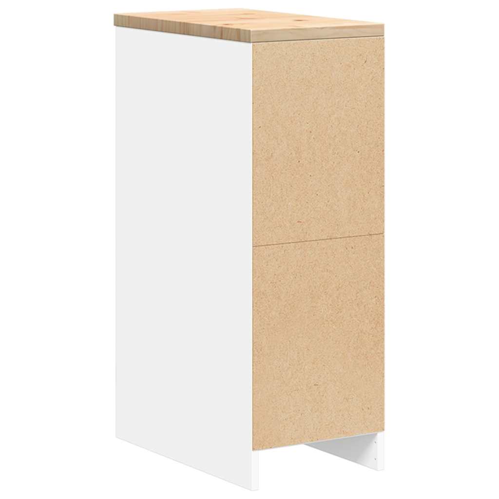 Autotallin Säilytyskaappi Valkoinen 30X51X85 Cm Täysi Mänty