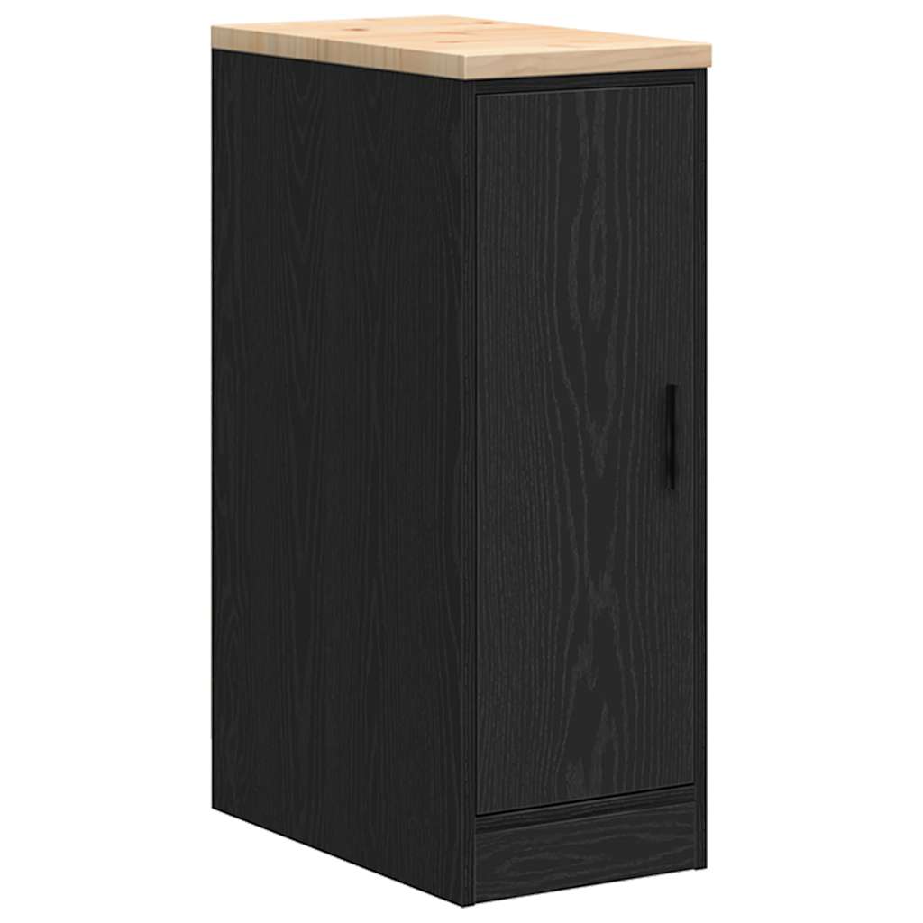 Autotallin Säilytyskaappi Musta 30X51X85 Cm Täysi Mänty