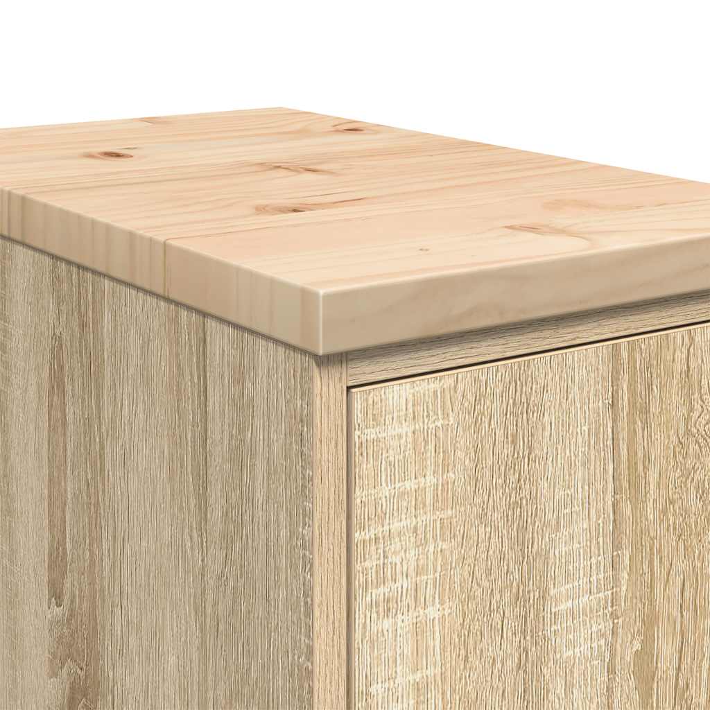 Autotallin Säilytyskaappi Sonoma Tammi 30X51X85 Cm Täysi Mänty