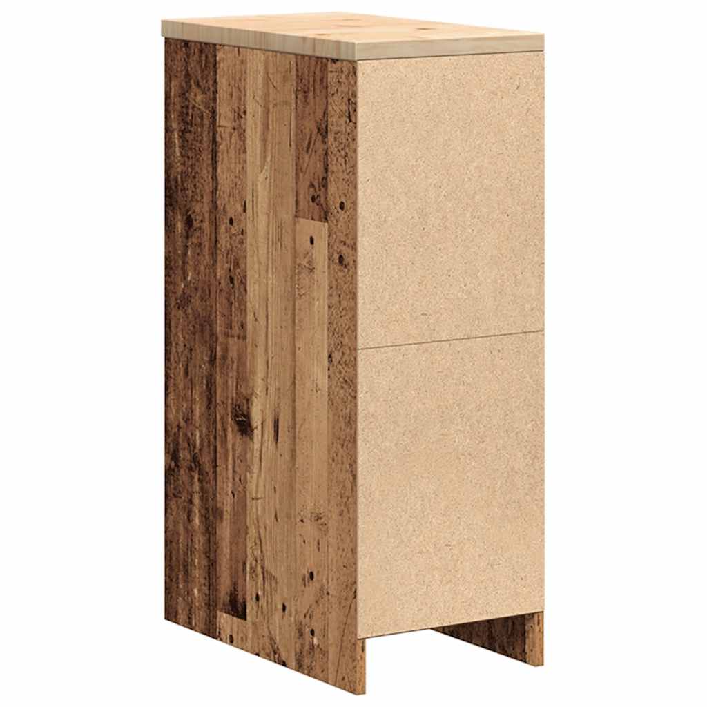 Autotallin Säilytyskaappi Vanha Puu 30X51X85 Cm Täysi Mänty