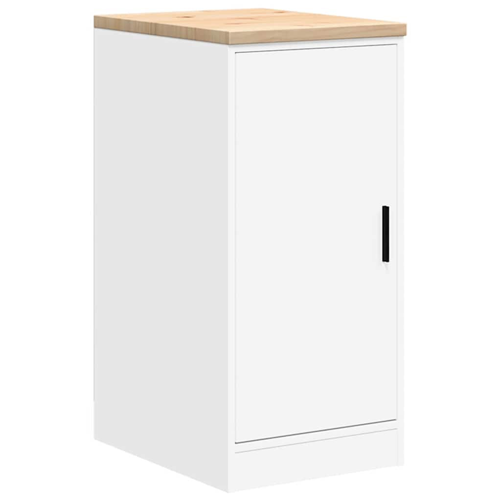 Autotallin Säilytyskaappi Valkoinen 40X51X85 Cm Täysi Mänty