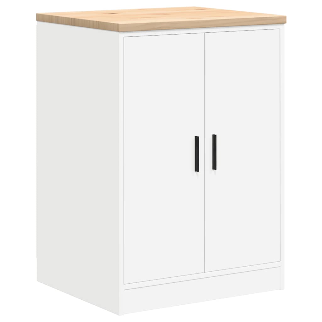 Autotallin Säilytyskaappi Valkoinen 60X51X85 Cm Täysi Mänty