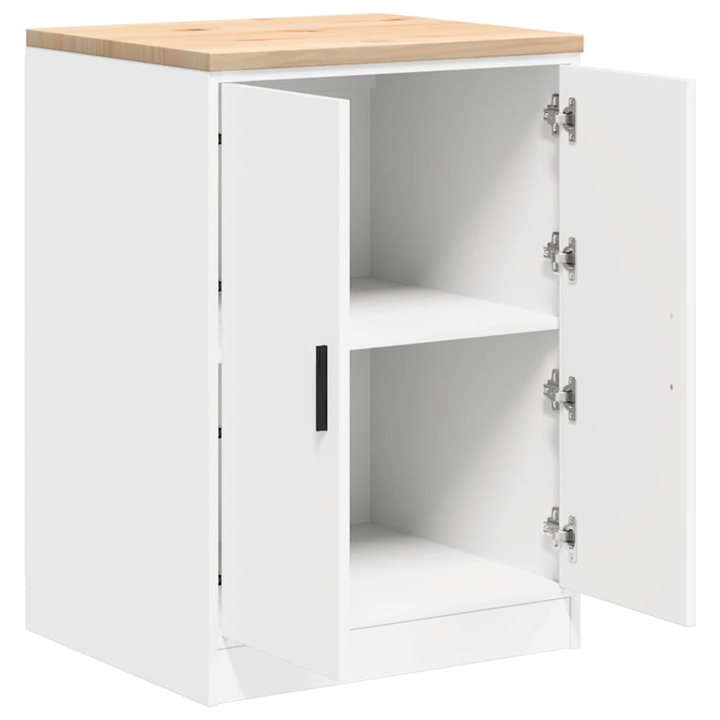 Autotallin Säilytyskaappi Valkoinen 60X51X85 Cm Täysi Mänty