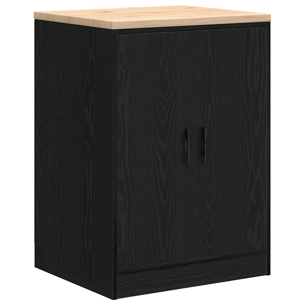 Autotallin Säilytyskaappi Musta 60X51X85 Cm Täysi Mänty