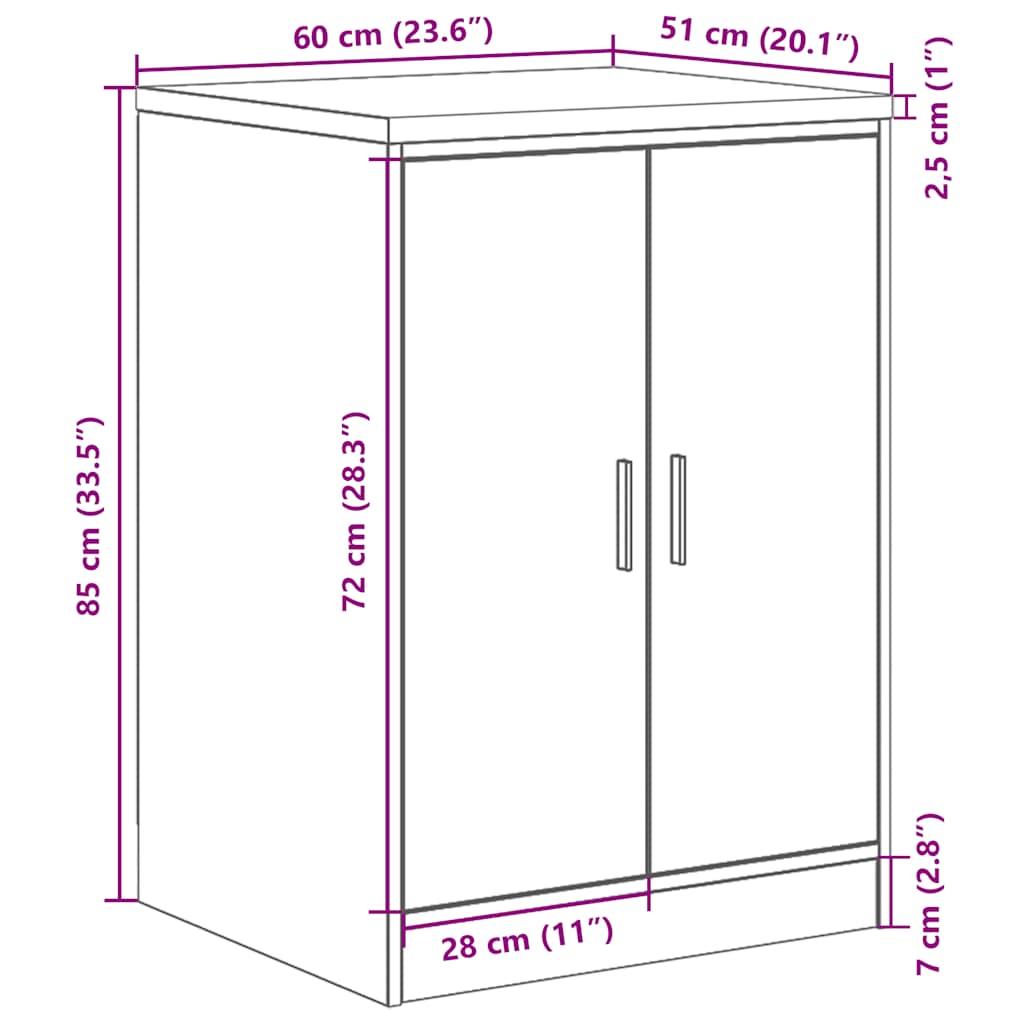 Autotallin Säilytyskaappi Musta 60X51X85 Cm Täysi Mänty