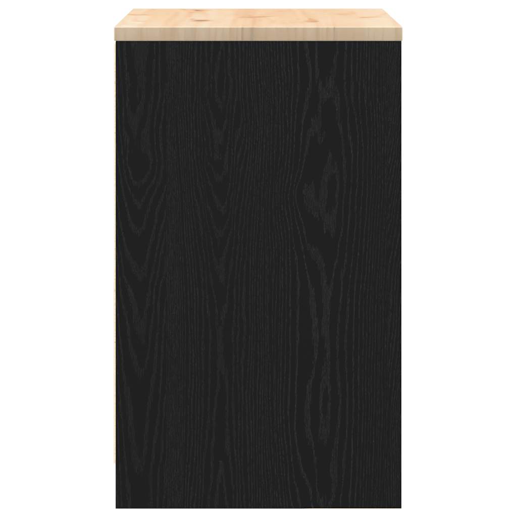 Autotallin Säilytyskaappi Musta 60X51X85 Cm Täysi Mänty