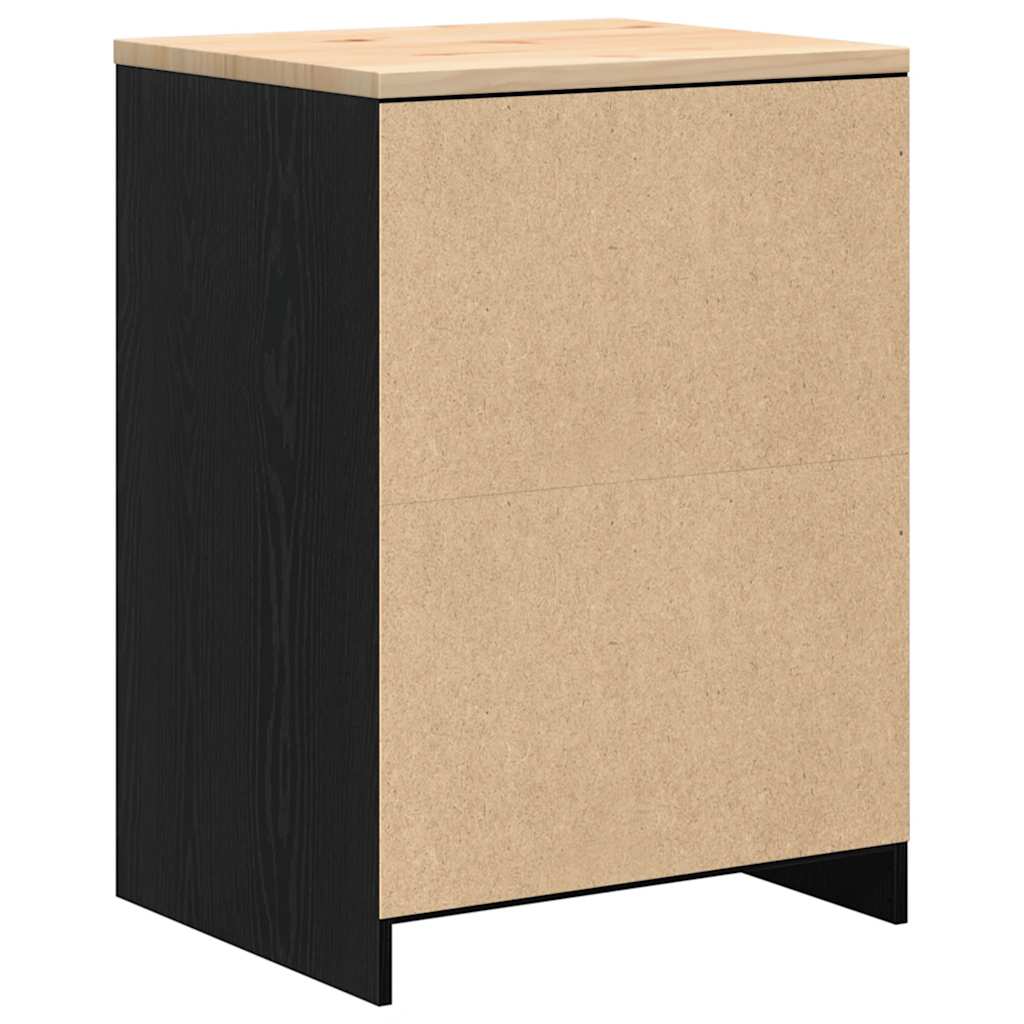 Autotallin Säilytyskaappi Musta 60X51X85 Cm Täysi Mänty