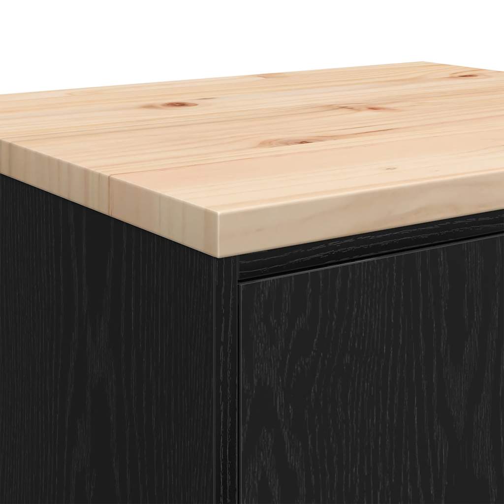 Autotallin Säilytyskaappi Musta 60X51X85 Cm Täysi Mänty