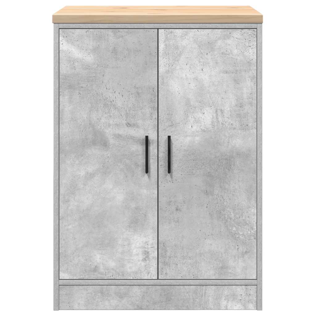 Autotallin Säilytyskaappi Betoni Harmaa 60X51X85 Cm Täysi Mänty