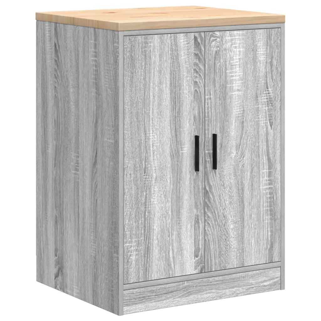 Autotallin Säilytyskaappi Harmaa Sonoma 60X51X85 Cm Täysi Mänty