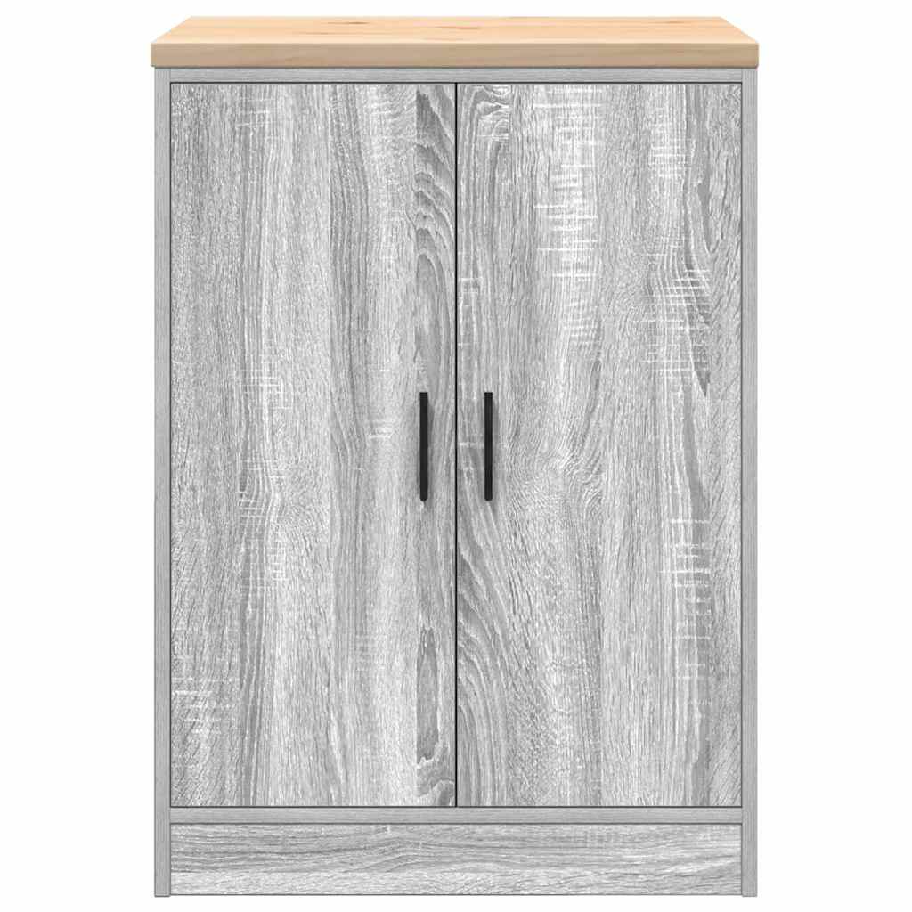 Autotallin Säilytyskaappi Harmaa Sonoma 60X51X85 Cm Täysi Mänty