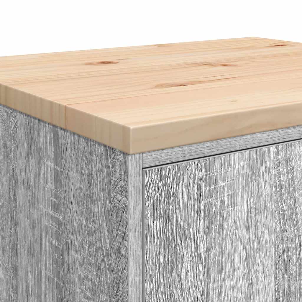 Autotallin Säilytyskaappi Harmaa Sonoma 60X51X85 Cm Täysi Mänty