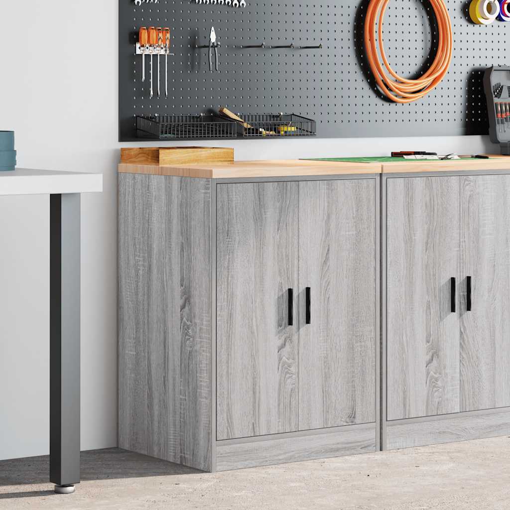 Autotallin Säilytyskaappi Harmaa Sonoma 60X51X85 Cm Täysi Mänty