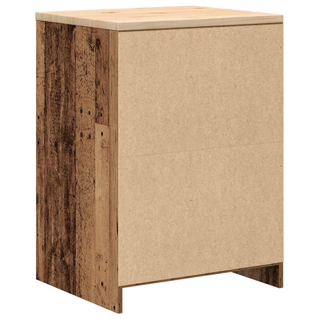 Autotallin Säilytyskaappi Vanha Puu 60X51X85 Cm Täysi Mänty