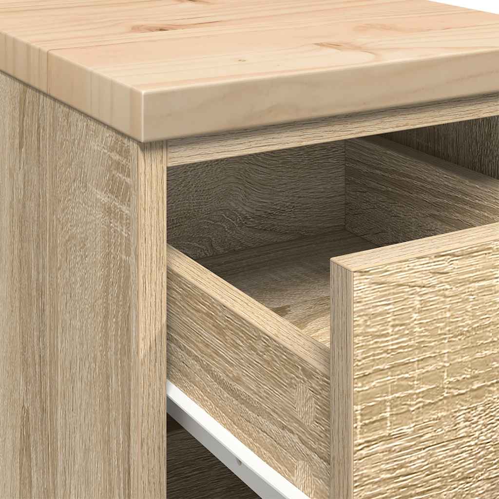 Autotallin Säilytyskaappi Sonoma Tammi 30X51X85 Cm Täysi Mänty