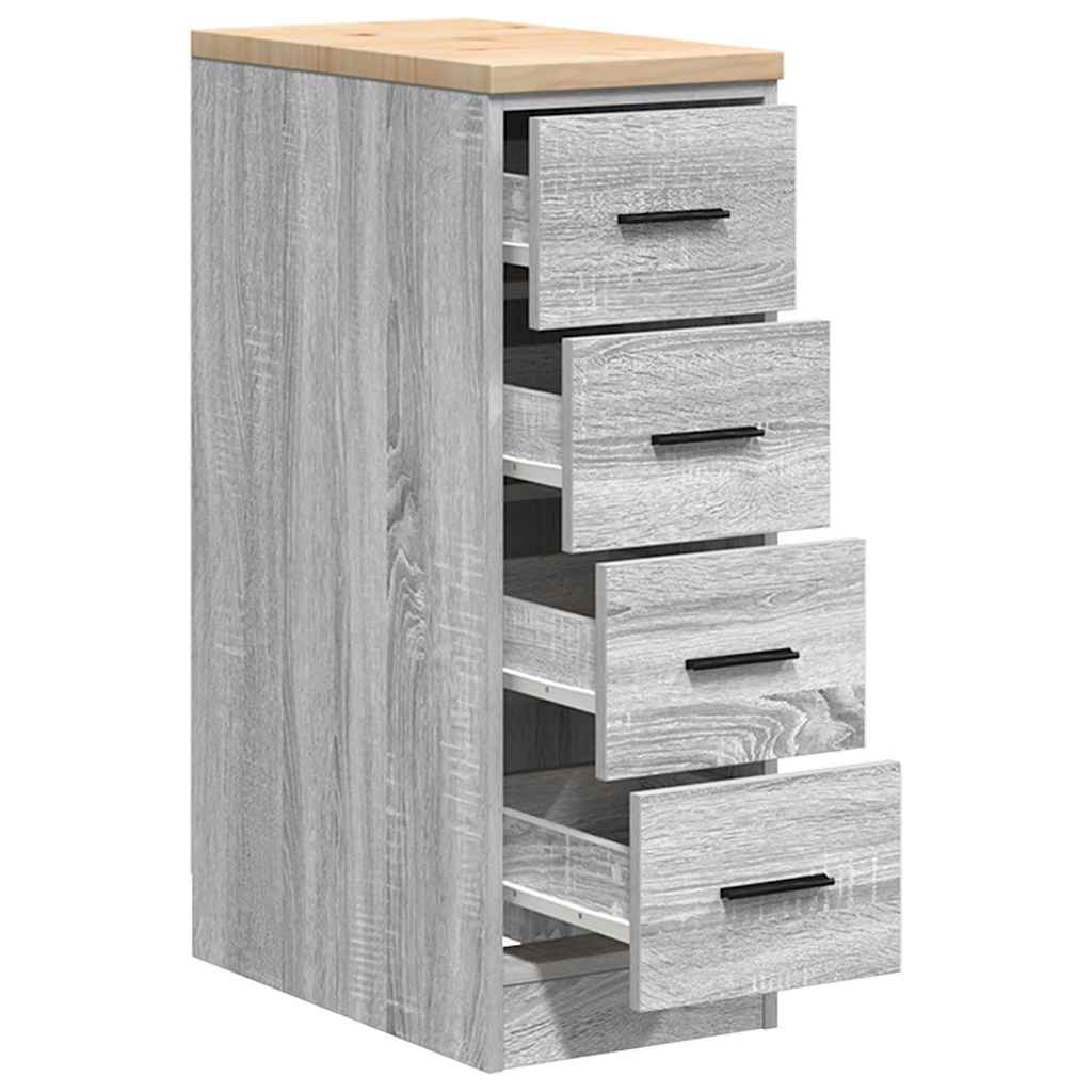 Autotallin Säilytyskaappi Harmaa Sonoma 30X51X85 Cm Täysi Mänty
