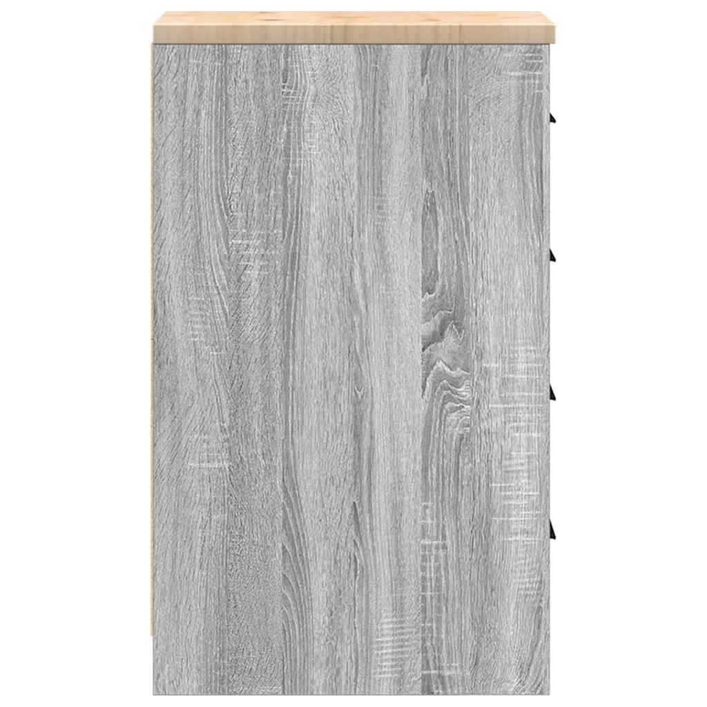 Autotallin Säilytyskaappi Harmaa Sonoma 30X51X85 Cm Täysi Mänty