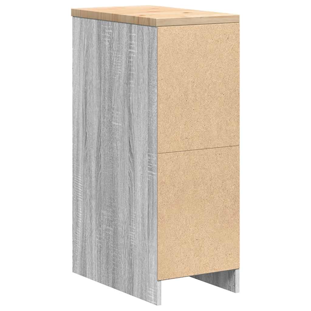 Autotallin Säilytyskaappi Harmaa Sonoma 30X51X85 Cm Täysi Mänty