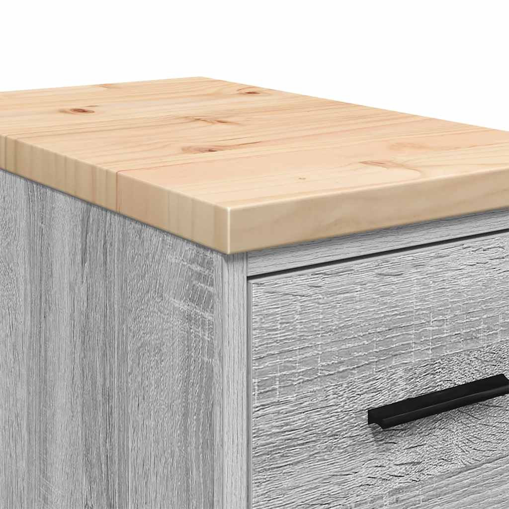Autotallin Säilytyskaappi Harmaa Sonoma 30X51X85 Cm Täysi Mänty
