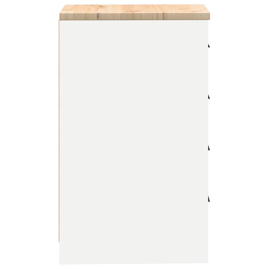 Autotallin Säilytyskaappi Valkoinen 40X51X85 Cm Täysi Mänty