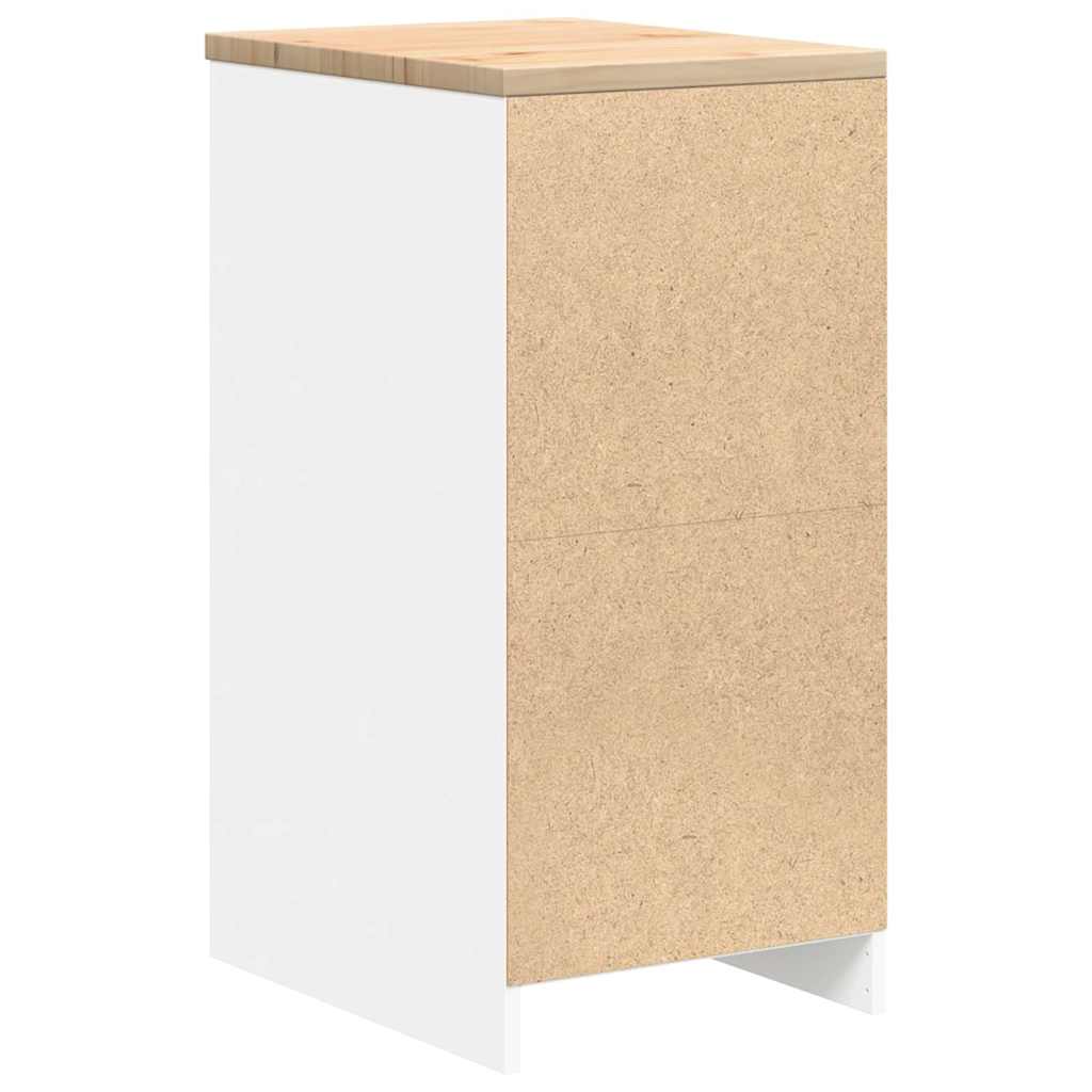 Autotallin Säilytyskaappi Valkoinen 40X51X85 Cm Täysi Mänty