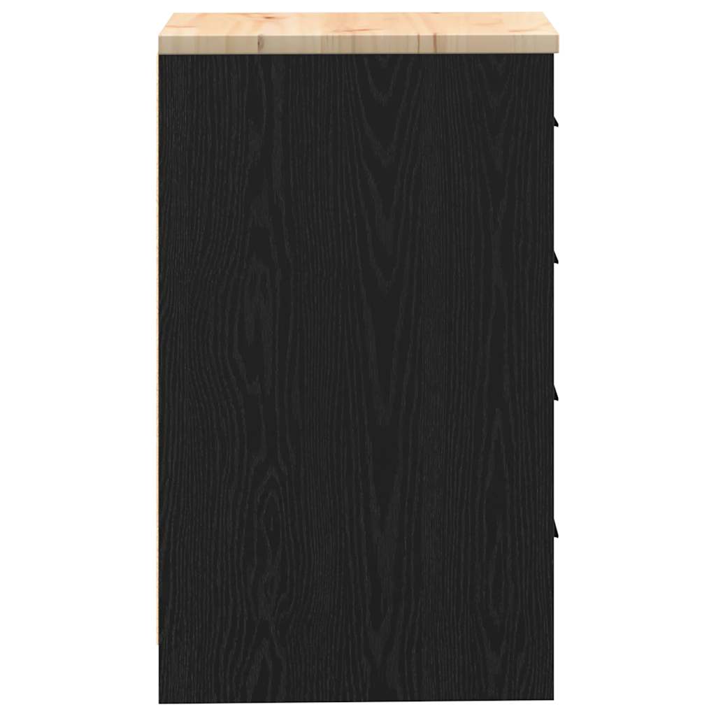 Autotallin Säilytyskaappi Musta 40X51X85 Cm Täysi Mänty