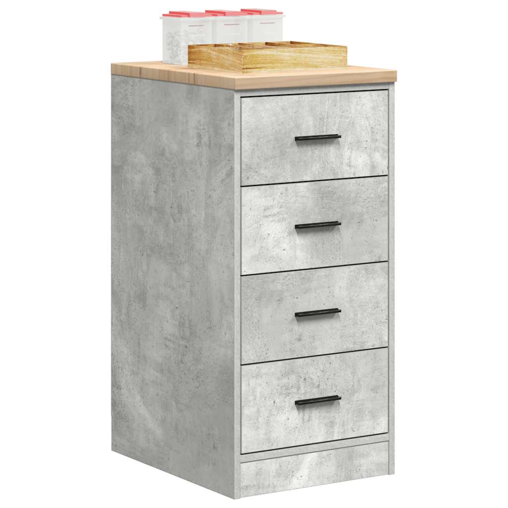 Autotallin Säilytyskaappi Betoni Harmaa 40X51X85 Cm Täysi Mänty