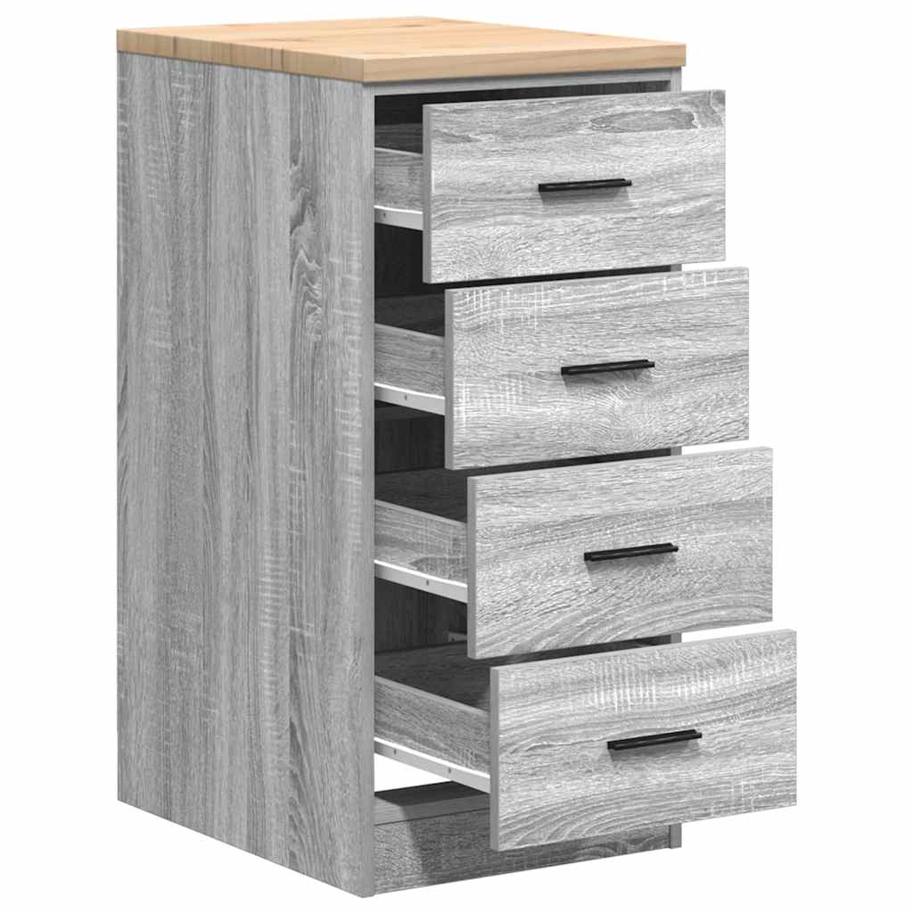 Autotallin Säilytyskaappi Harmaa Sonoma 40X51X85 Cm Täysi Mänty