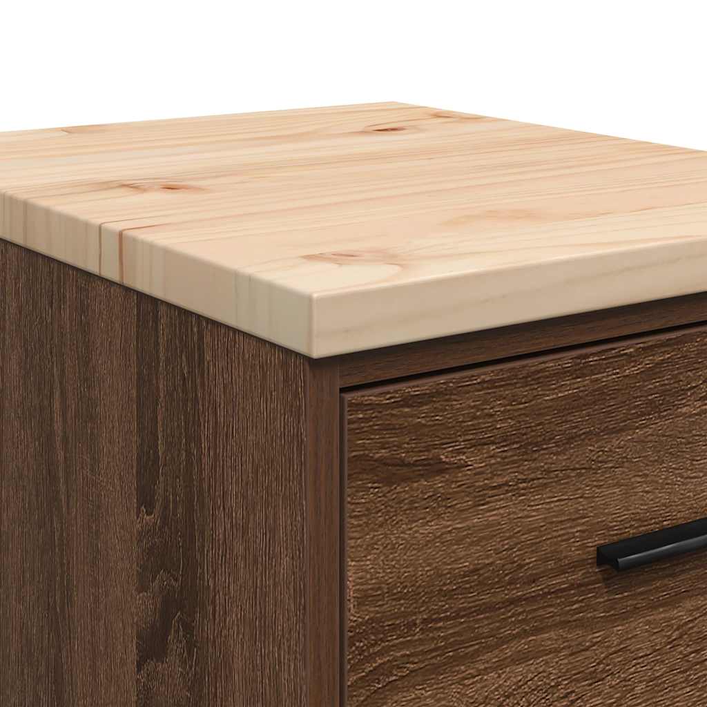 Autotallin Säilytyskaappi Ruskea Tammi 40X51X85 Cm Täysi Mänty