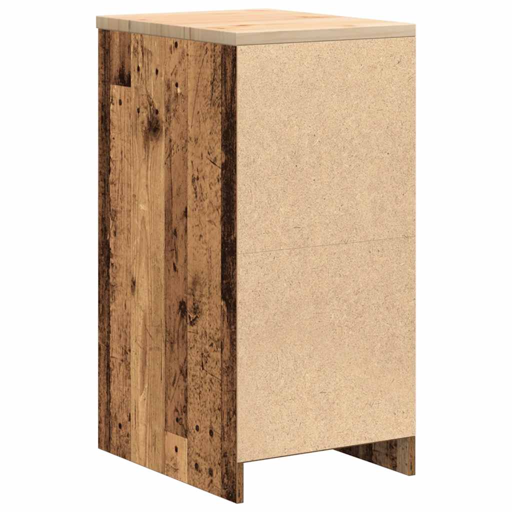 Autotallin Säilytyskaappi Vanha Puu 40X51X85 Cm Täysi Mänty