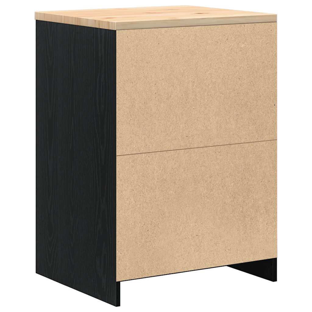 Autotallin Säilytyskaappi Musta 60X51X85 Cm Täysi Mänty