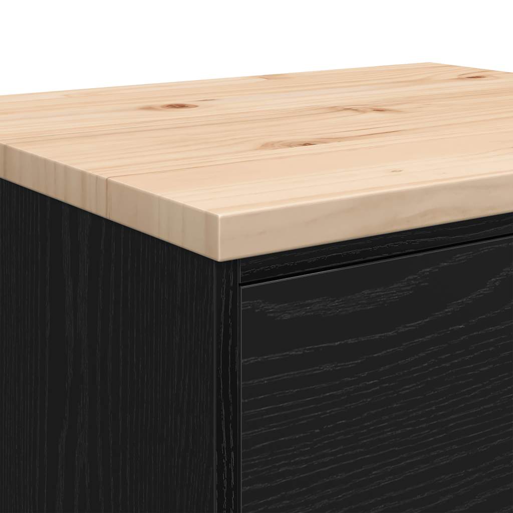 Autotallin Säilytyskaappi Musta 60X51X85 Cm Täysi Mänty