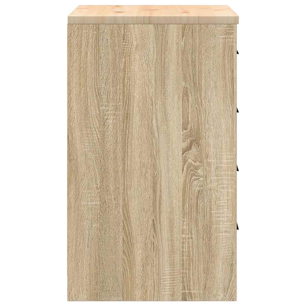 Autotallin Säilytyskaappi Sonoma Tammi 60X51X85 Cm Täysi Mänty