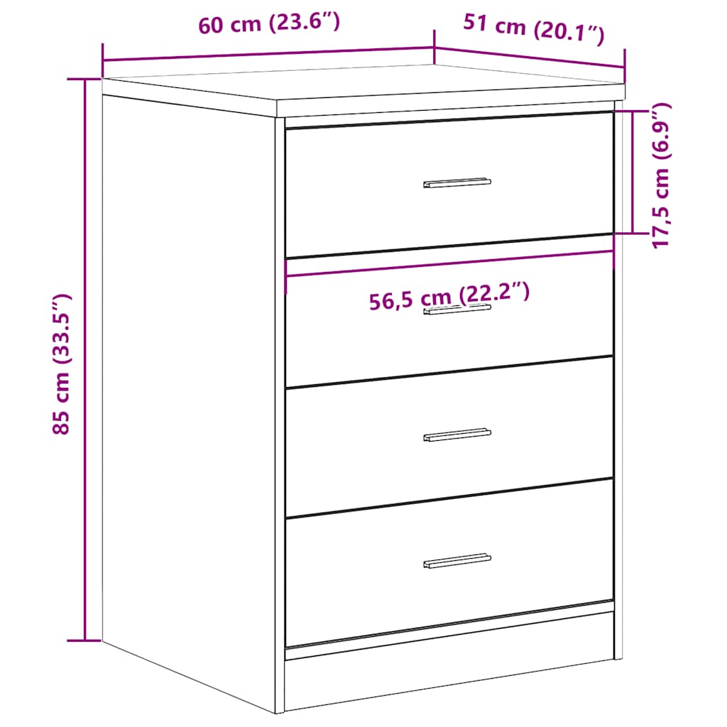 Autotallin Säilytyskaappi Betoni Harmaa 60X51X85 Cm Täysi Mänty