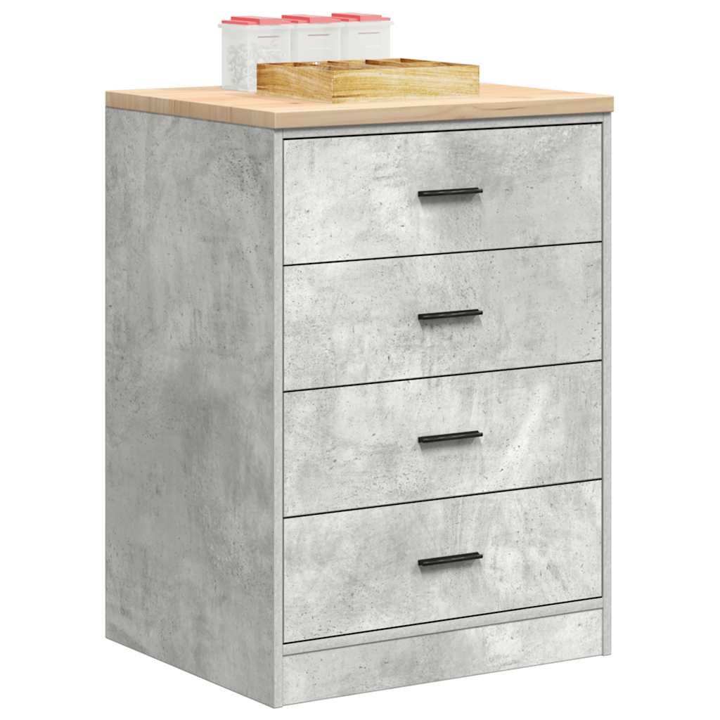 Autotallin Säilytyskaappi Betoni Harmaa 60X51X85 Cm Täysi Mänty
