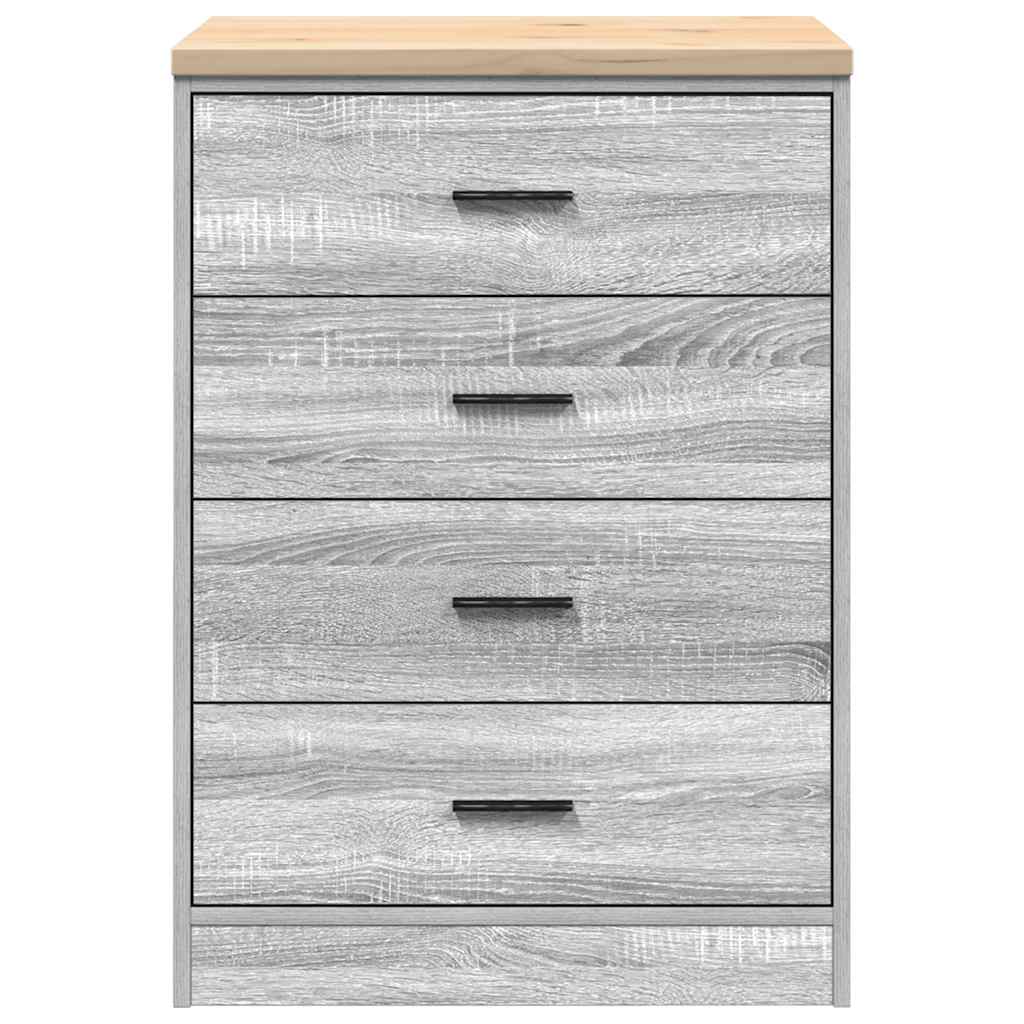 Autotallin Säilytyskaappi Harmaa Sonoma 60X51X85 Cm Täysi Mänty