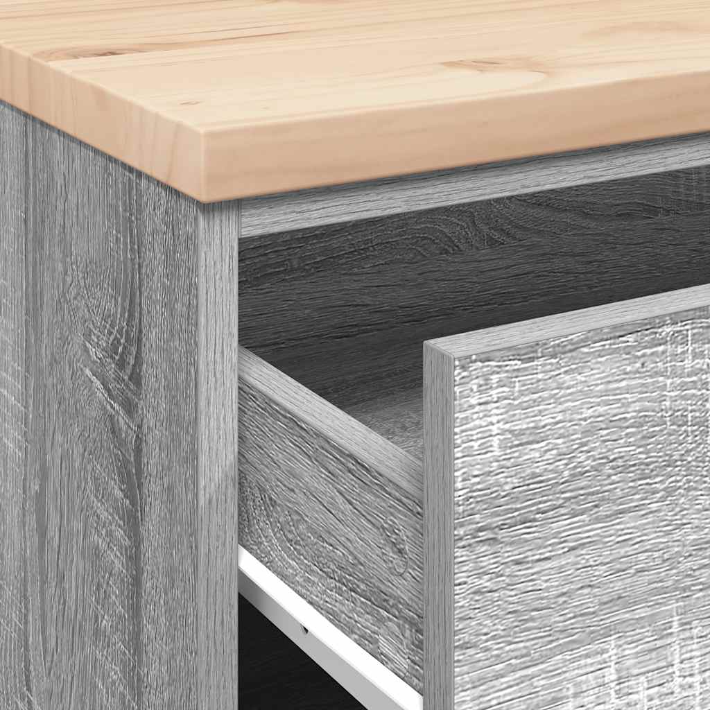 Autotallin Säilytyskaappi Harmaa Sonoma 60X51X85 Cm Täysi Mänty