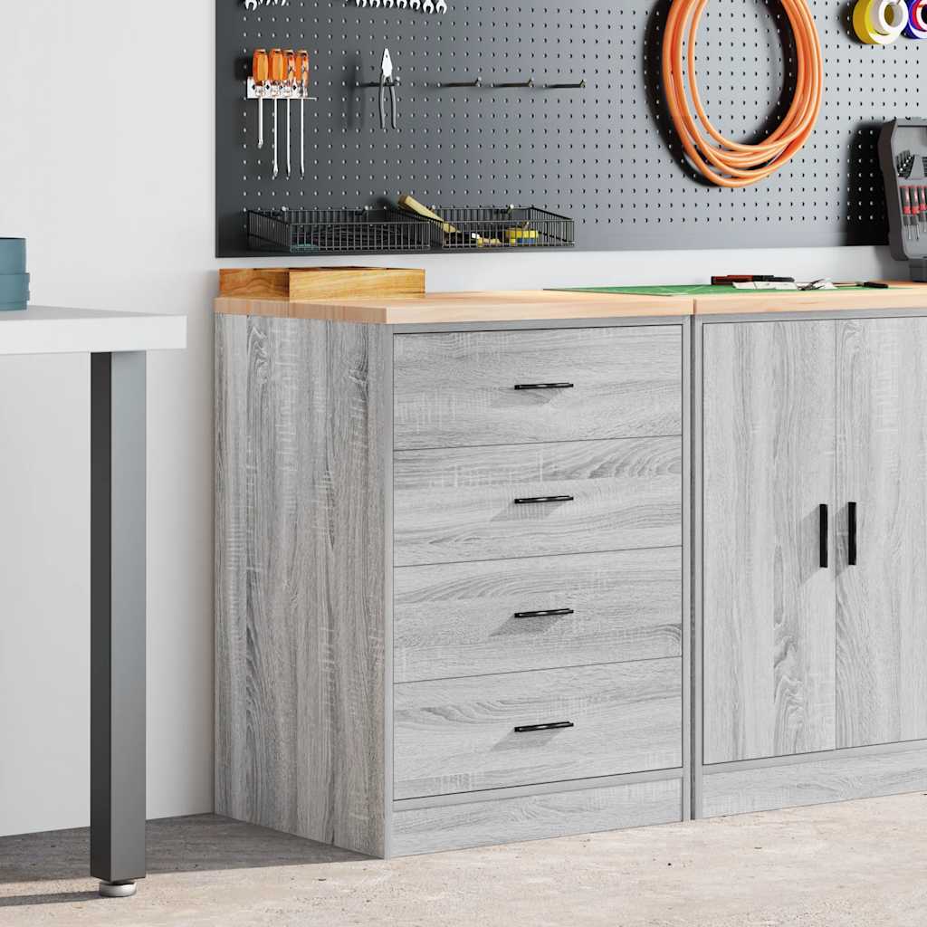 Autotallin Säilytyskaappi Harmaa Sonoma 60X51X85 Cm Täysi Mänty