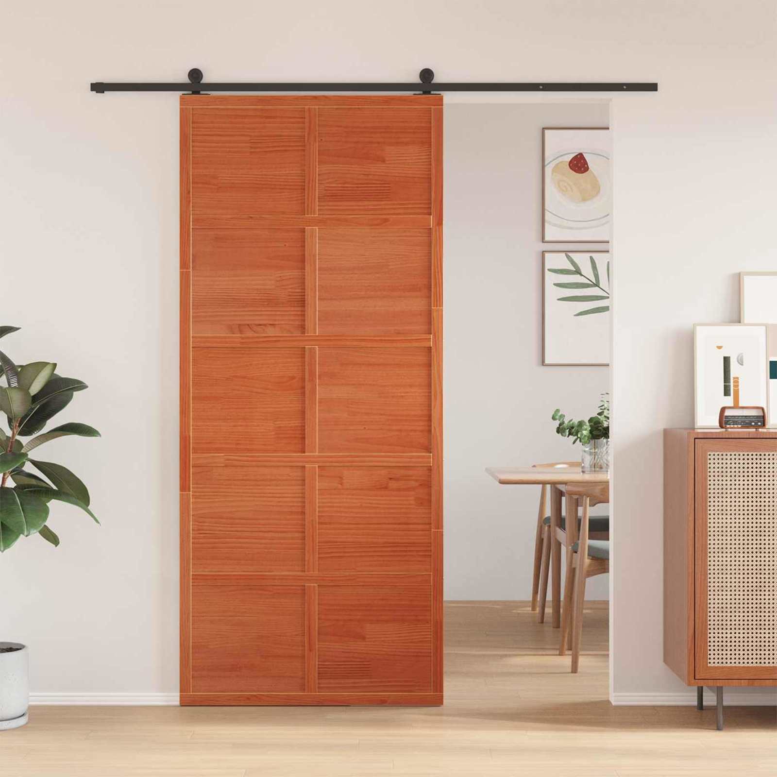 Ladon Ovi Vahanruskea 90 X 208 Cm Täysi Mänty