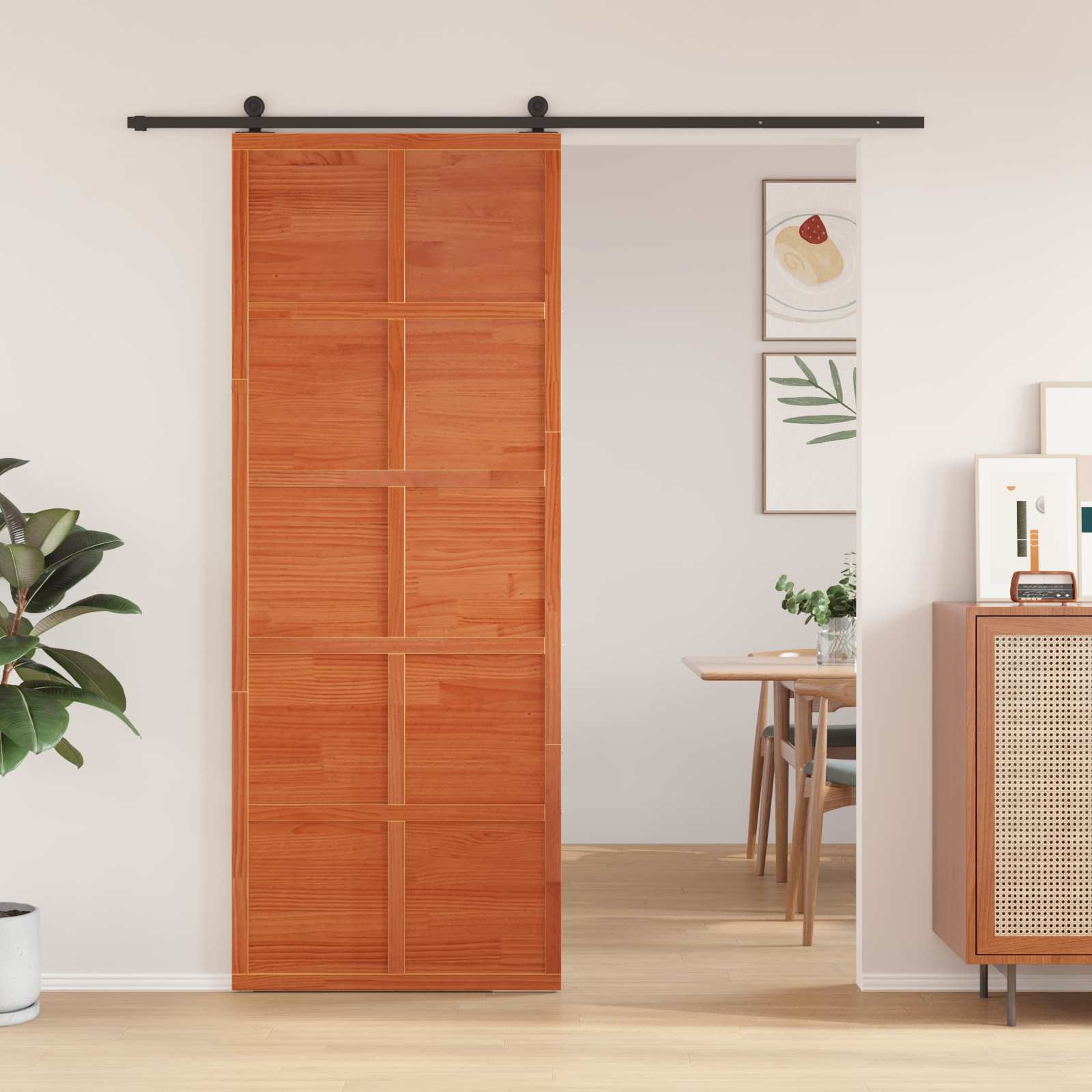 Ladon Ovi Vahanruskea 80 X 208 Cm Täysi Mänty