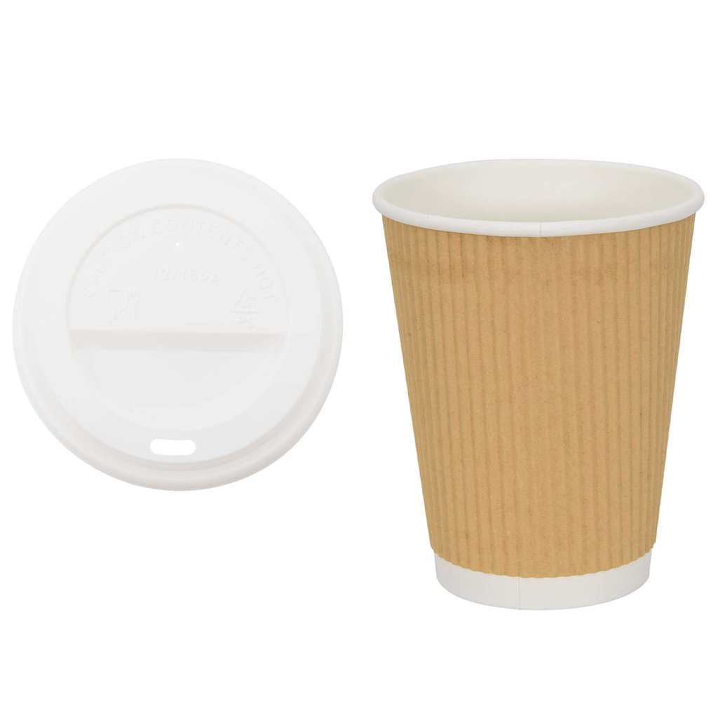 Paperiset Kahvikupit Kansilla 1000 Kpl 16Oz 400Ml