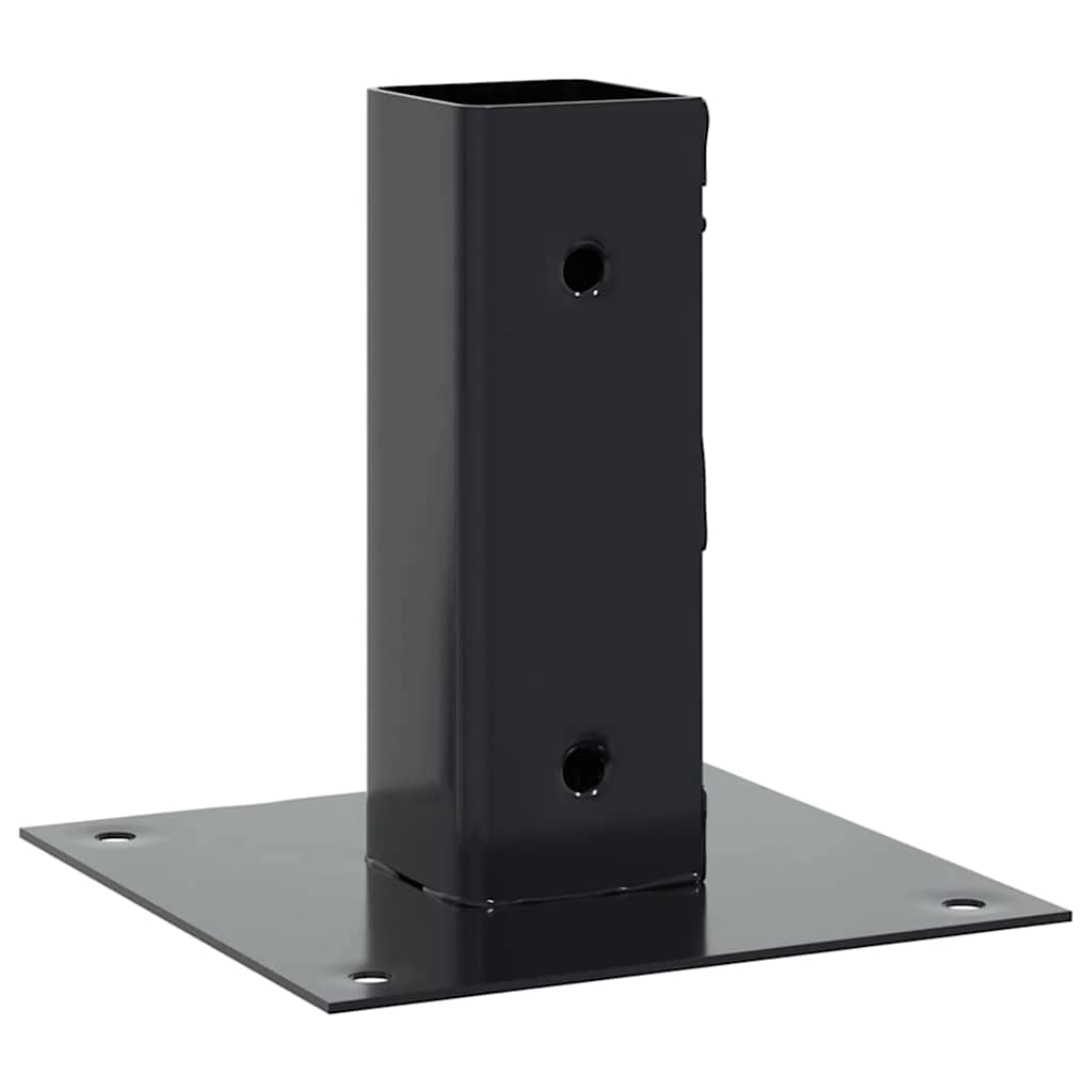Pylväiden Pohjat Neliö 12 Kpl 46X46 Mm Jauhemaalattu Teräs