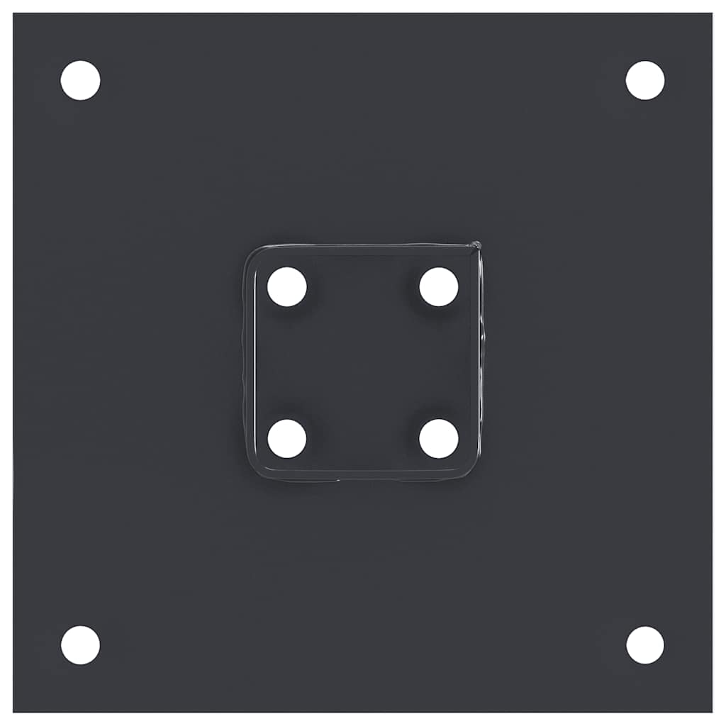 Pylväiden Pohjat Neliö 12 Kpl 46X46 Mm Jauhemaalattu Teräs