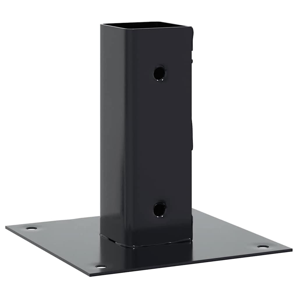 Pylväiden Pohjat Neliö 12 Kpl 51X51 Mm Jauhemaalattu Teräs