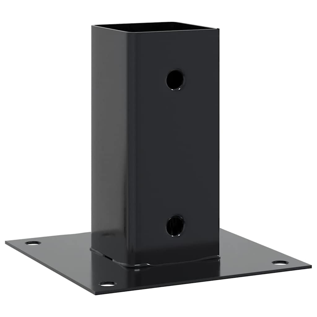 Pylväiden Pohjat Neliö 4 Kpl 61X61 Mm Jauhemaalattu Teräs