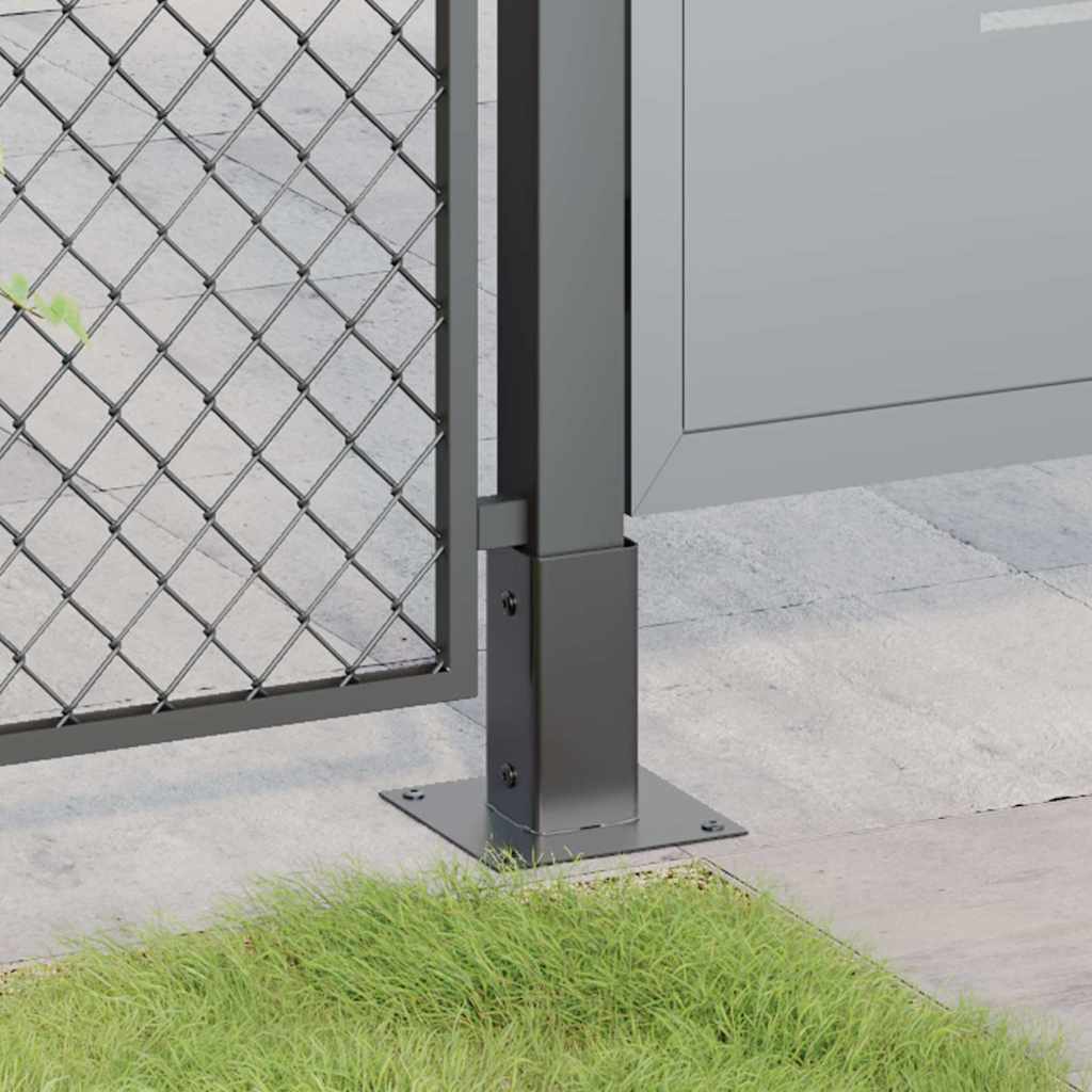 Pylväiden Pohjat Neliö 12 Kpl 61X61 Mm Jauhemaalattu Teräs